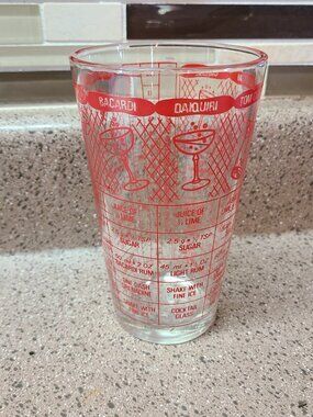 VTG Irvinware Cocktail Maker Glass 24oz MCM Decor Kitchen Bar USA Drink Recipes